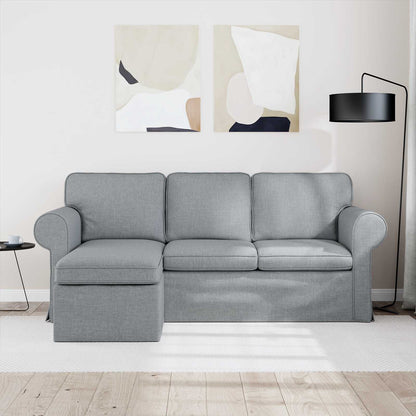 Divano Grigio chiaro 195 x 138 x 80 cm Tessuto | homemem39