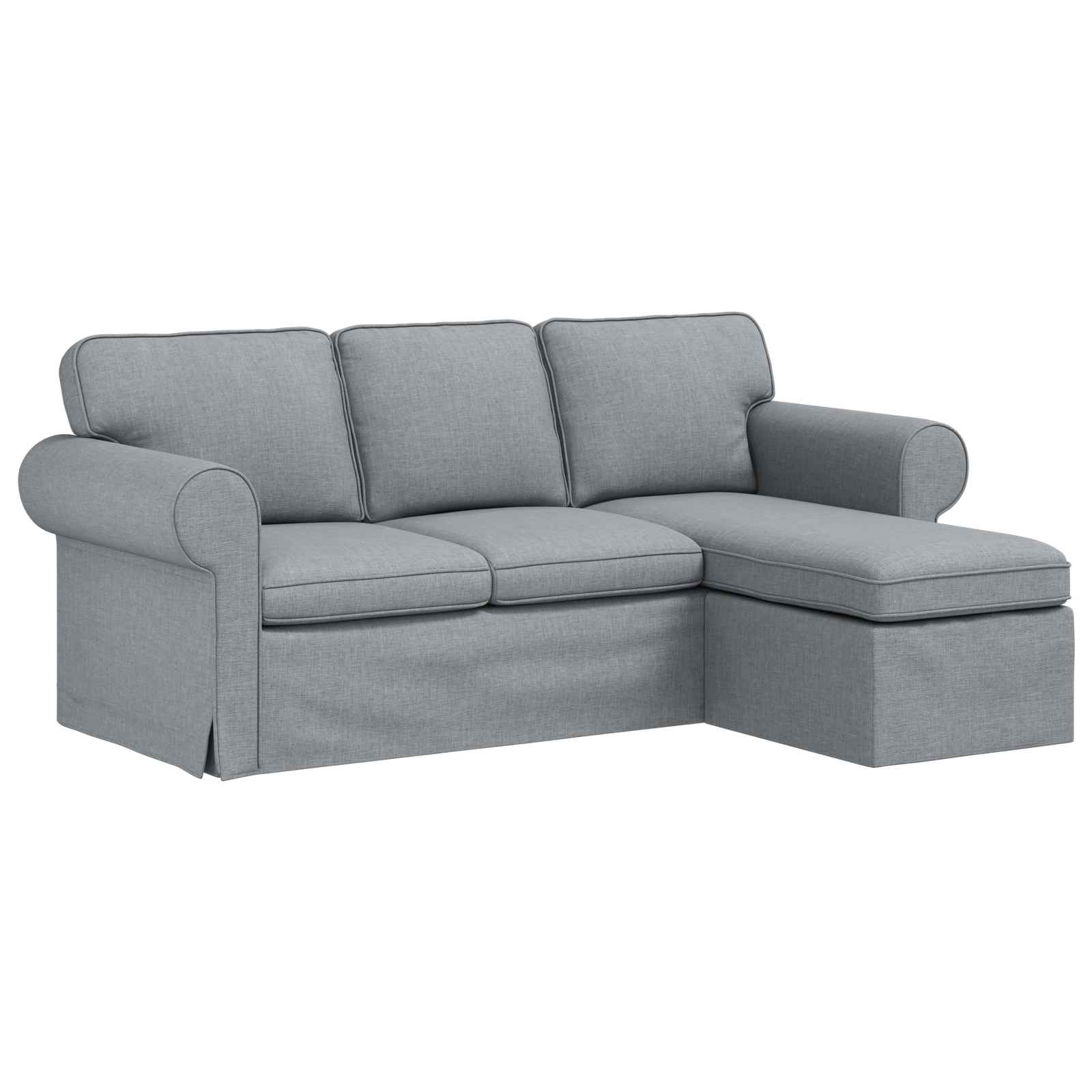 Divano Grigio chiaro 195 x 138 x 80 cm Tessuto | homemem39