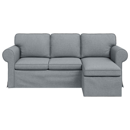 Divano Grigio chiaro 195 x 138 x 80 cm Tessuto | homemem39
