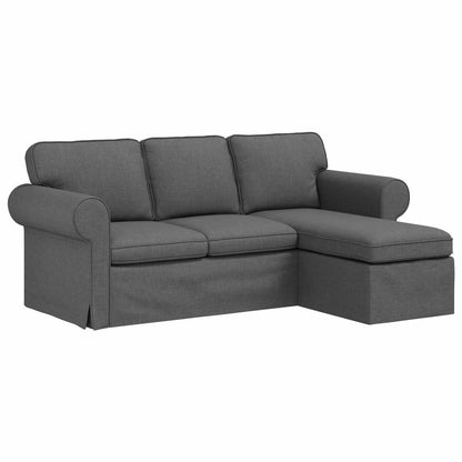 Divano Grigio scuro 195 x 138 x 80 cm Tessuto