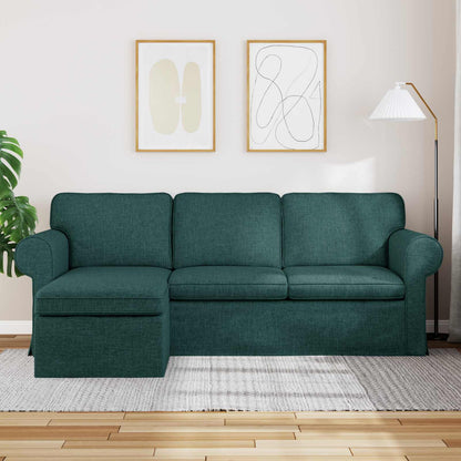 Divano Verde Scuro 215 x 138 x 80 cm Tessuto | homemem39