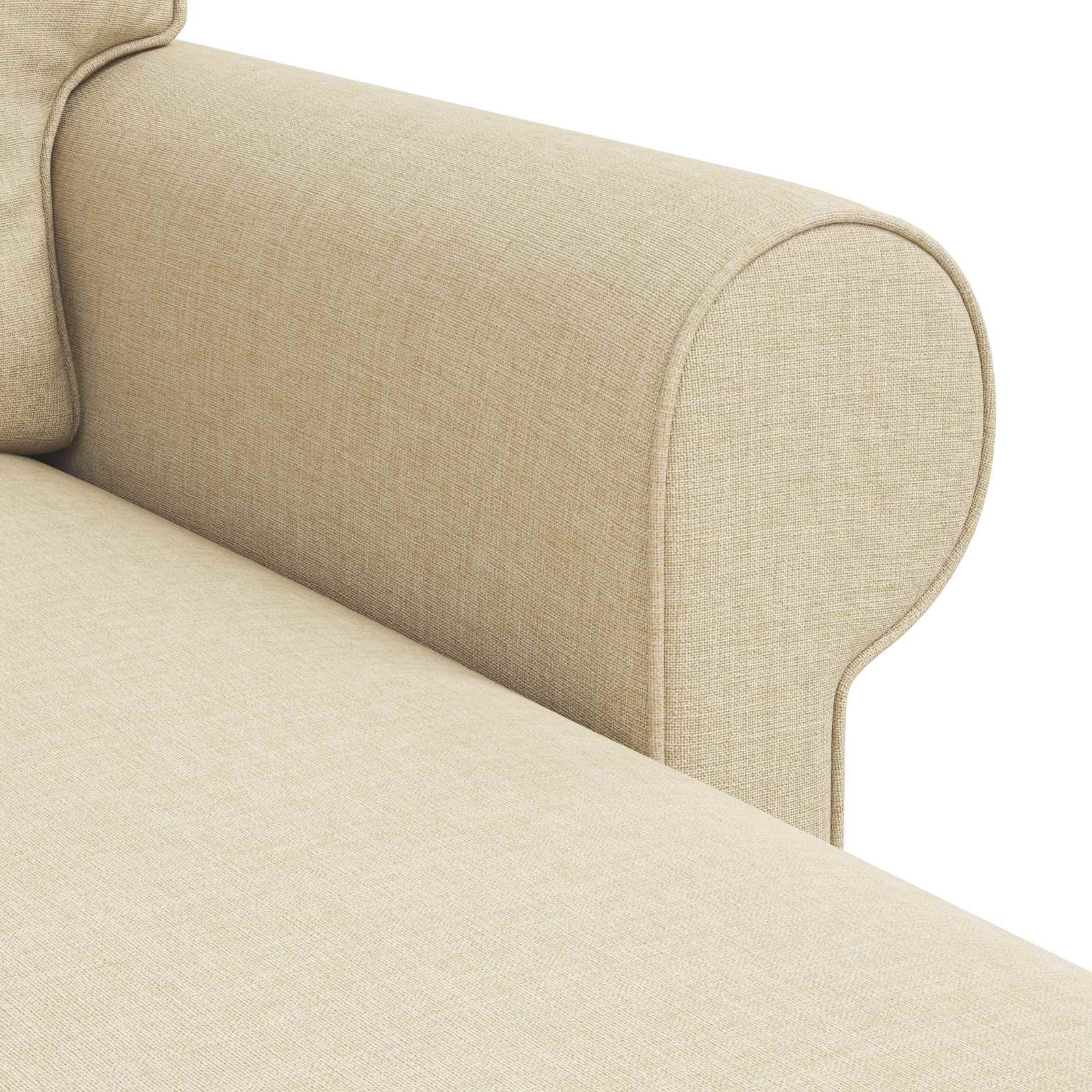 Divano Crema 215 x 138 x 80 cm Tessuto | homemem39