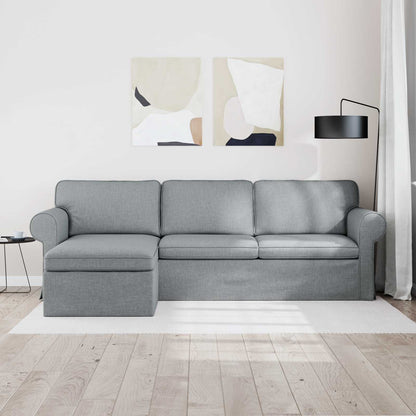 Divano Grigio chiaro 245 x 138 x 80 cm Tessuto