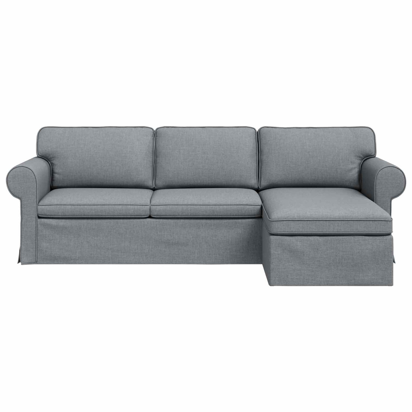 Divano Grigio chiaro 245 x 138 x 80 cm Tessuto