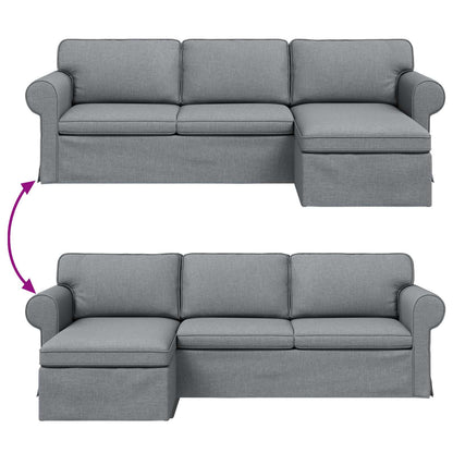 Divano Grigio chiaro 245 x 138 x 80 cm Tessuto