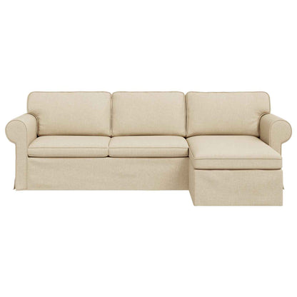 Divano Crema 245 x 138 x 80 cm Tessuto | homemem39