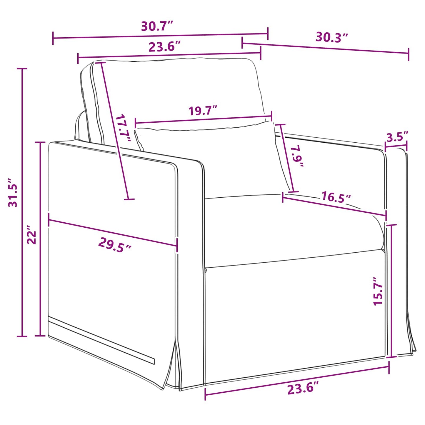 Divano Grigio scuro 78 x 78 x 80 cm Tessuto | homemem39