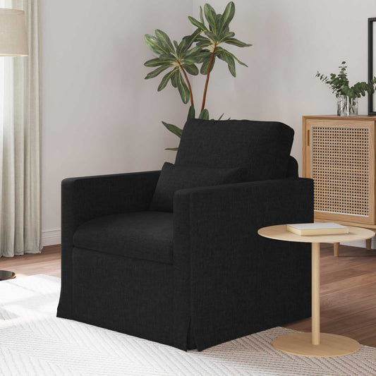 Divano Nero 78 x 78 x 80 cm Tessuto | homemem39