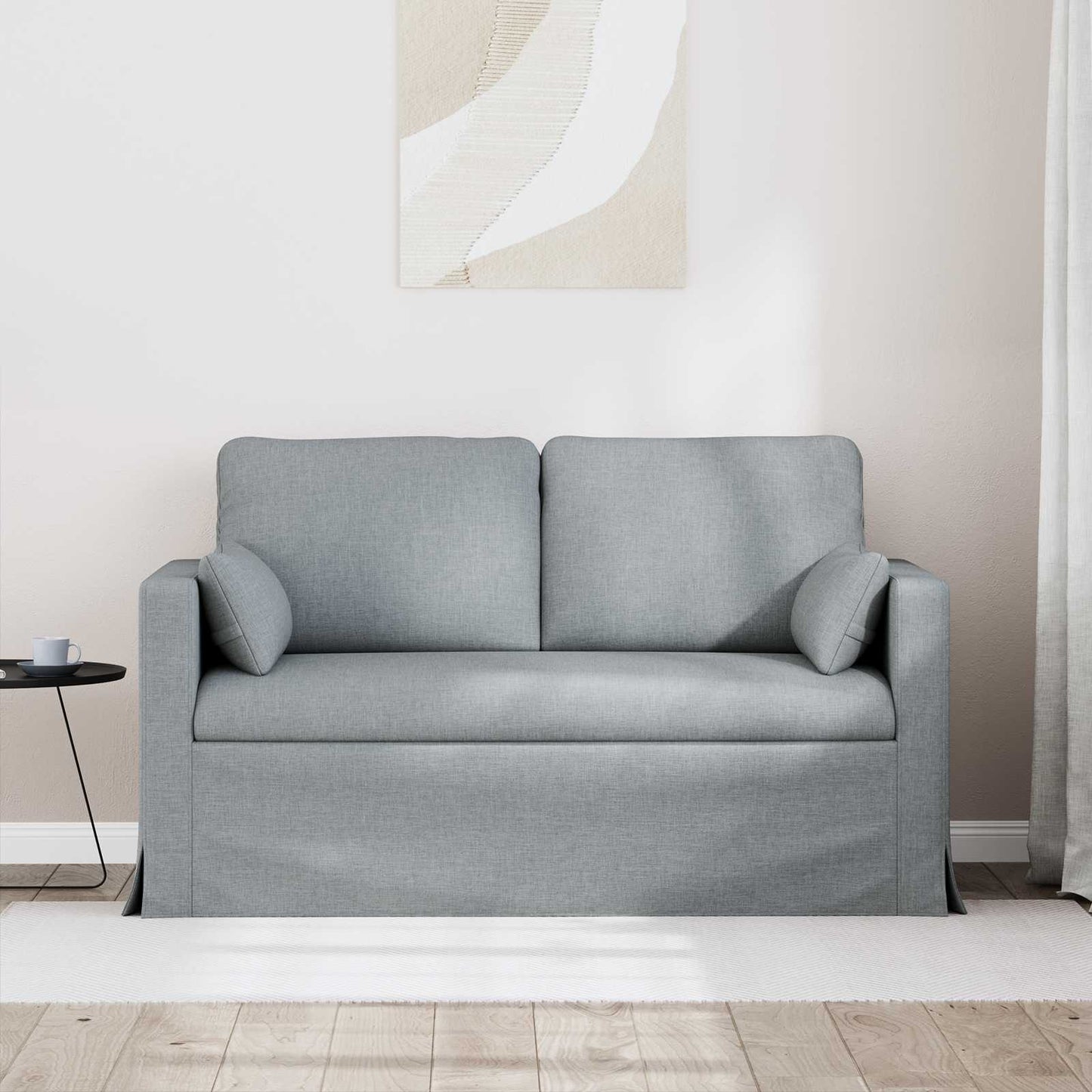 Divano Grigio chiaro 139 x 78 x 80 cm Tessuto | homemem39