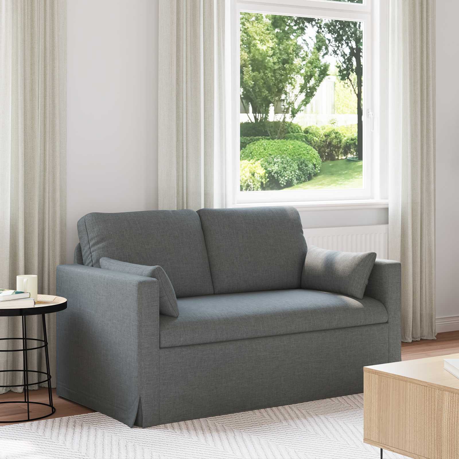 Divano Grigio scuro 139 x 78 x 80 cm Tessuto | homemem39