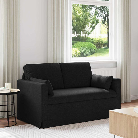 Divano Nero 139 x 78 x 80 cm Tessuto | homemem39