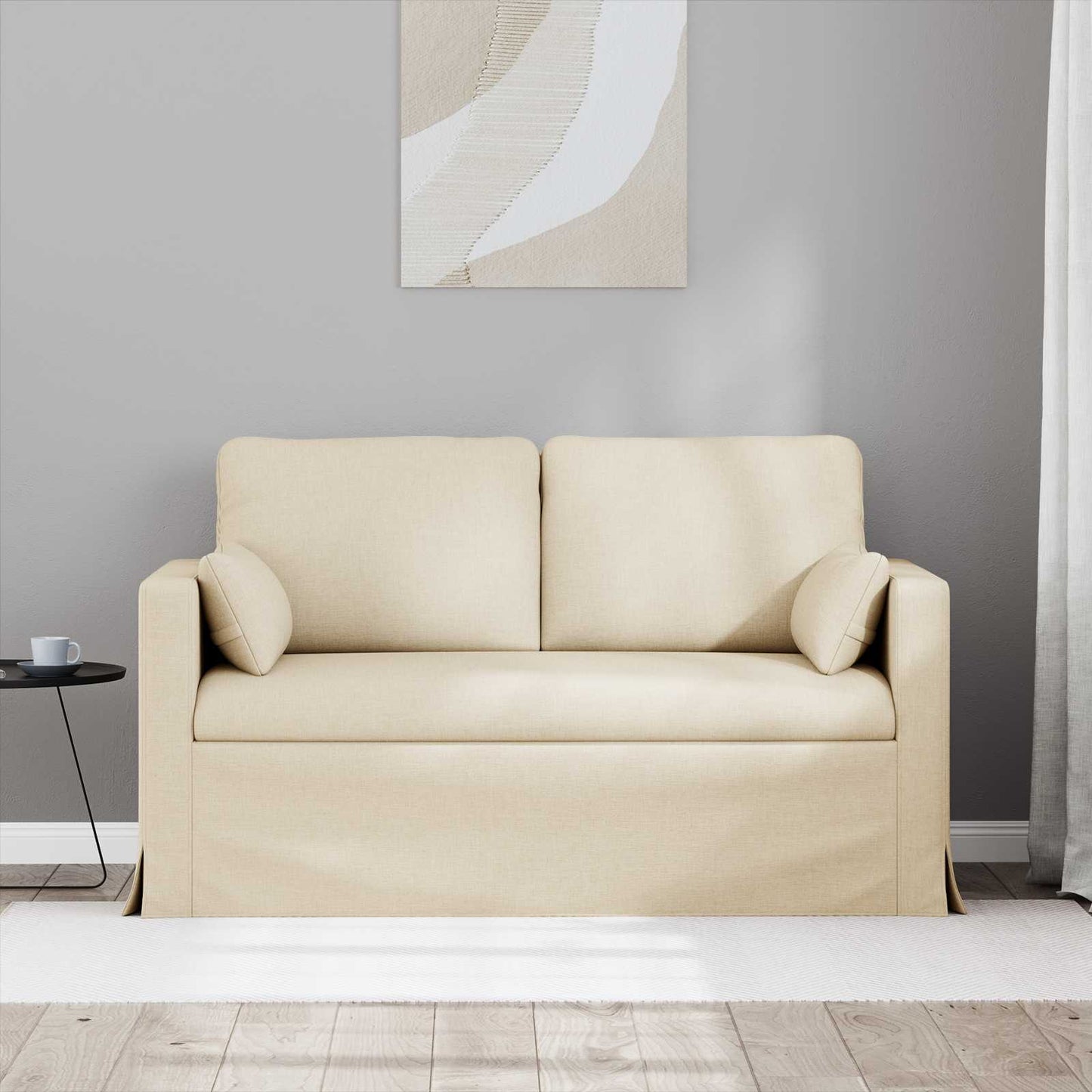 Divano Crema 139 x 78 x 80 cm Tessuto