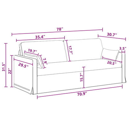 Divano Grigio scuro 158 x 78 x 80 cm Tessuto