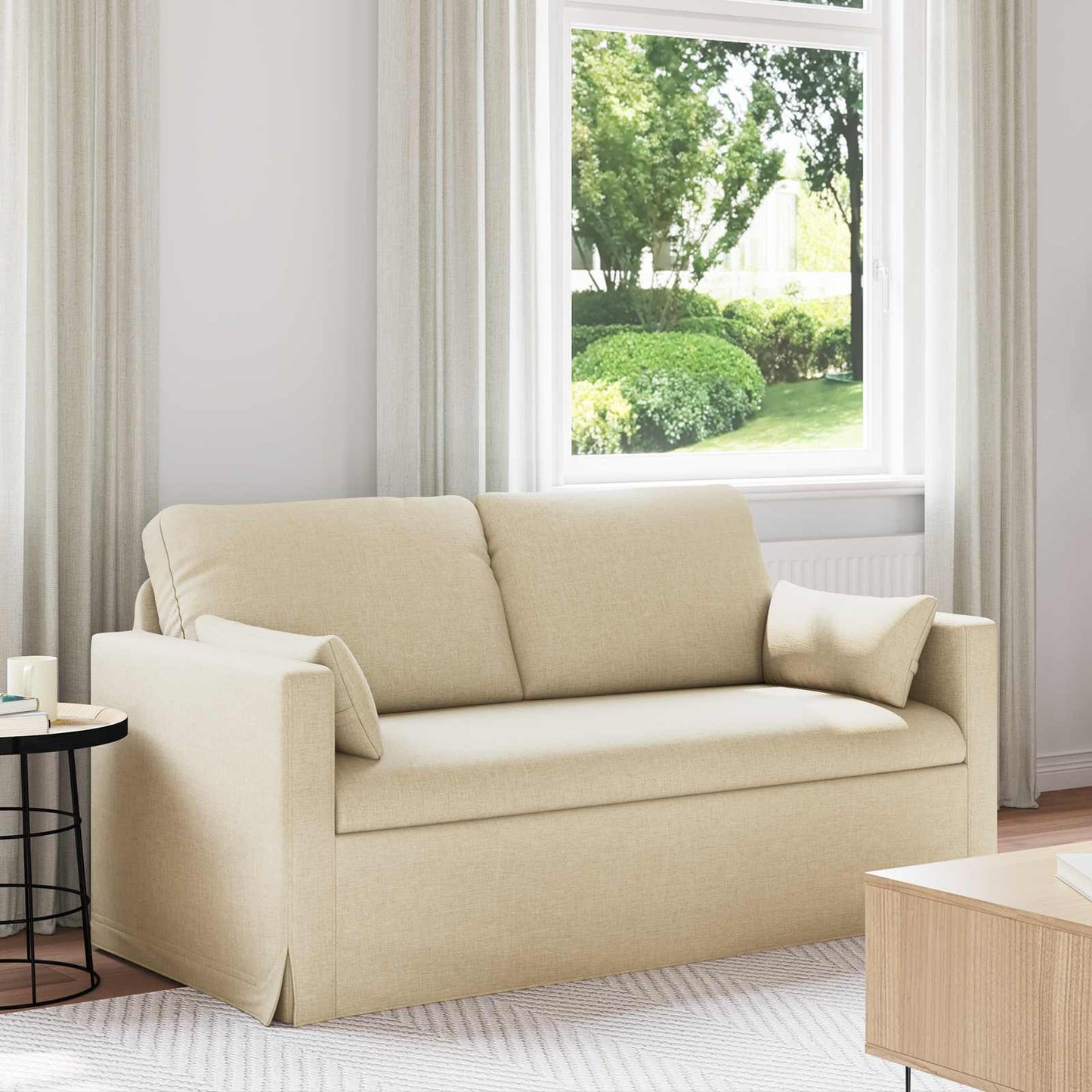 Divano Crema 158 x 78 x 80 cm Tessuto