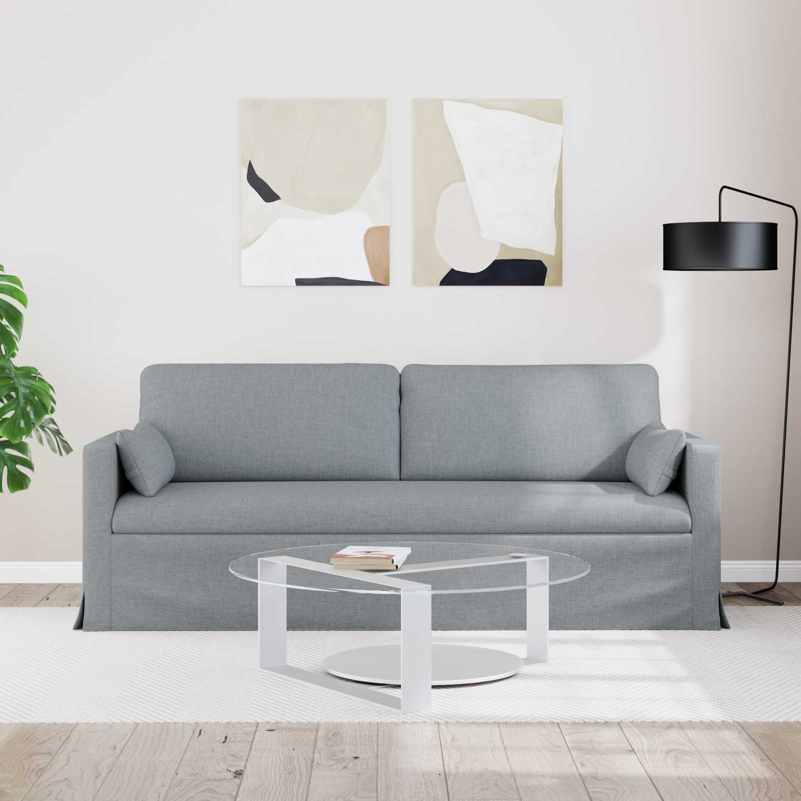 Divano Grigio chiaro 78 x 78 x 80 cm Tessuto | homemem39