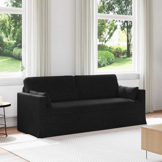 Divano Nero 198 x 78 x 80 cm Tessuto | homemem39