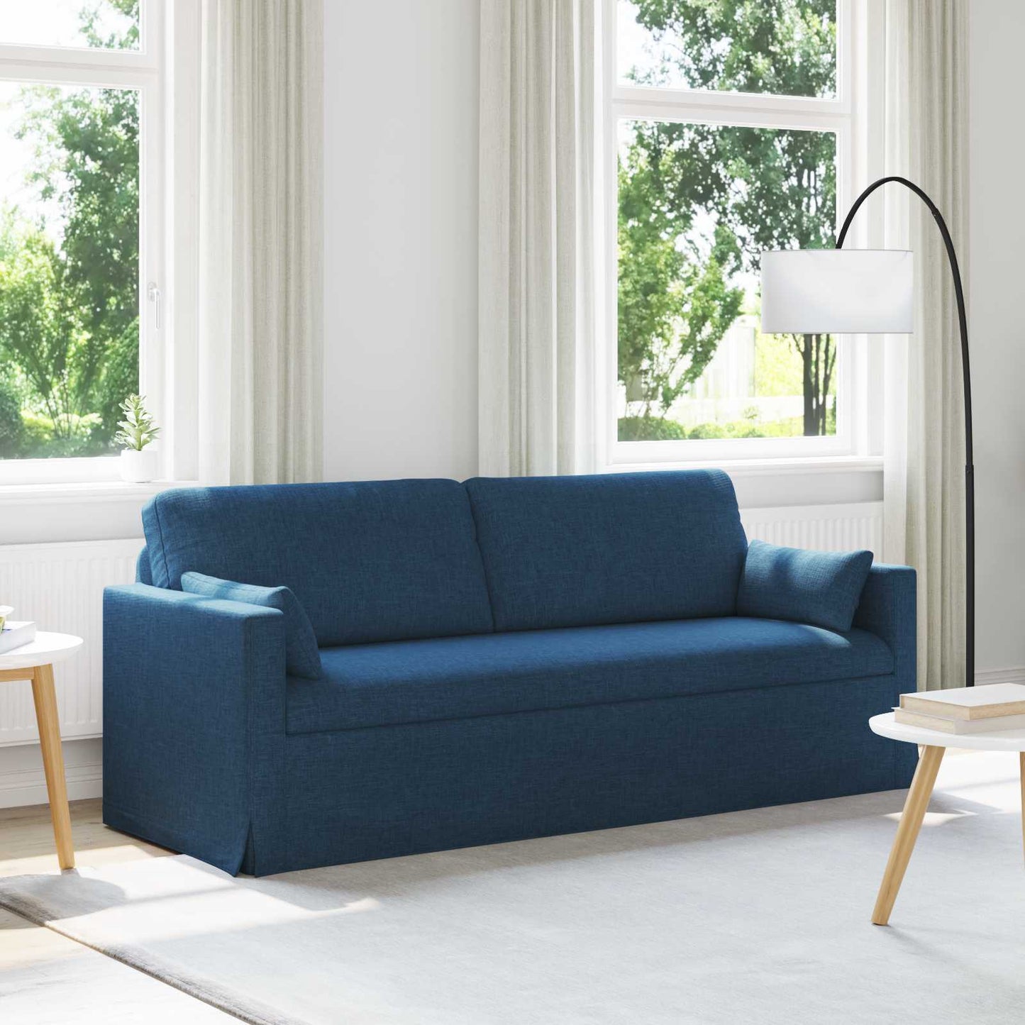 Divano Blu 198 x 78 x 80 cm Tessuto | homemem39