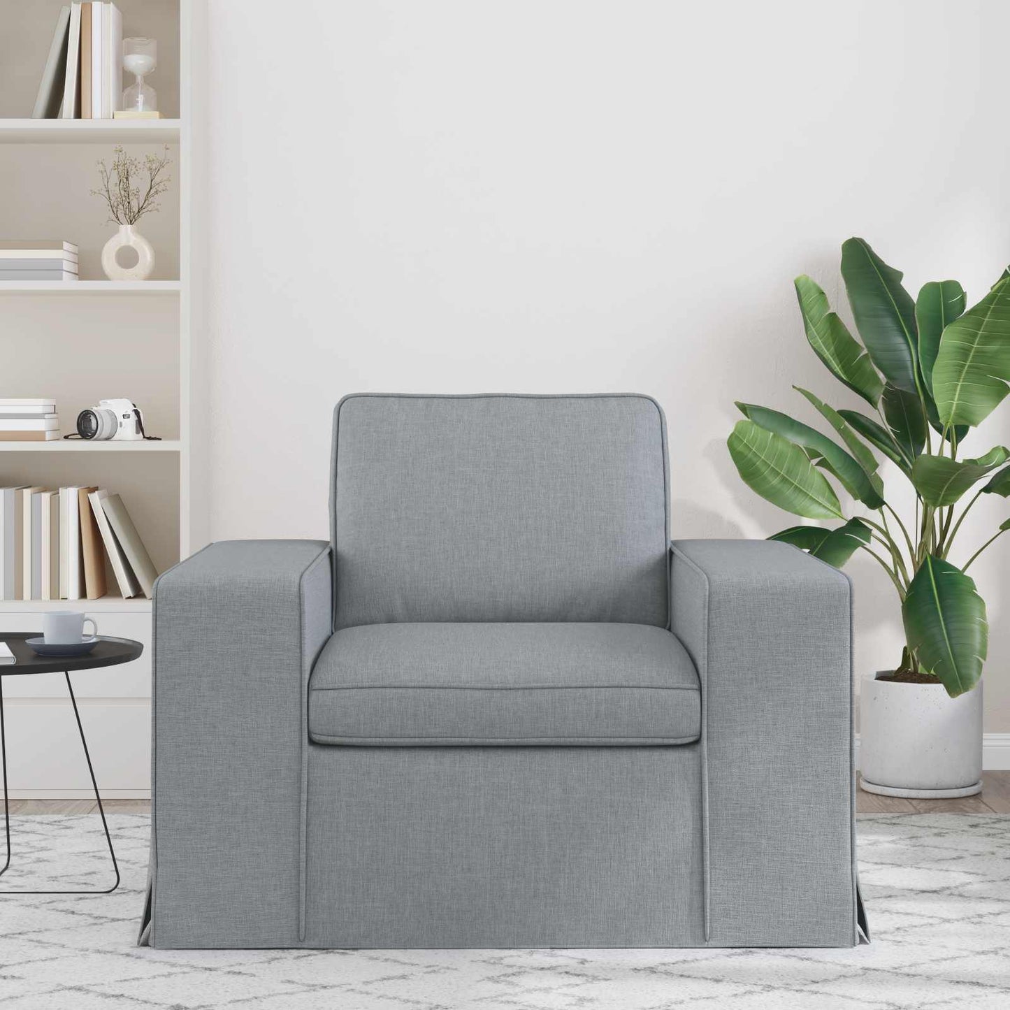 Divano Grigio chiaro 103 x 80 x 82 cm Tessuto