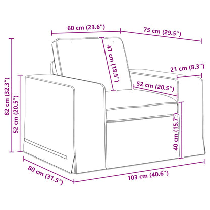 Divano Grigio chiaro 103 x 80 x 82 cm Tessuto | homemem39