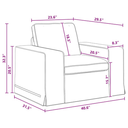 Divano Grigio scuro 103 x 80 x 82 cm Tessuto