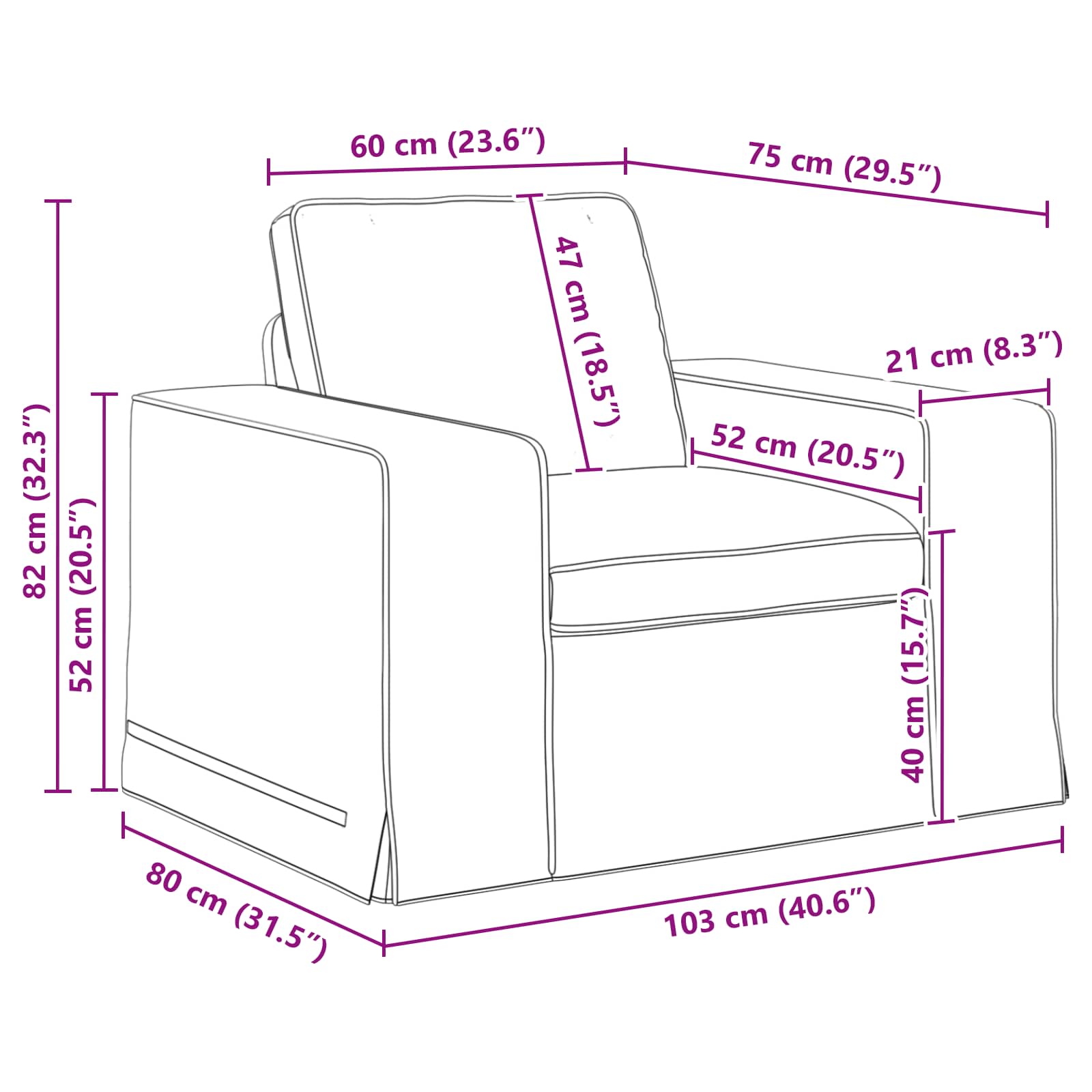 Divano Verde Scuro 103 x 80 x 82 cm Tessuto | homemem39