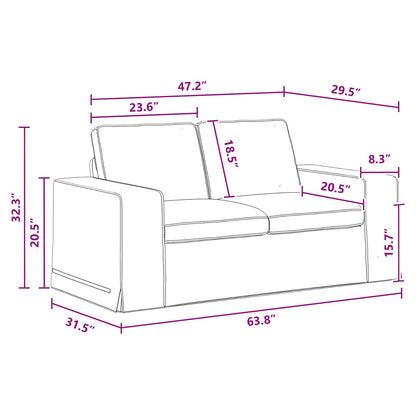 Divano Grigio scuro 162 x 80 x 82 cm Tessuto