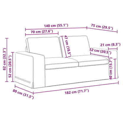 Divano Blu 182 x 80 x 82 cm Tessuto | homemem39