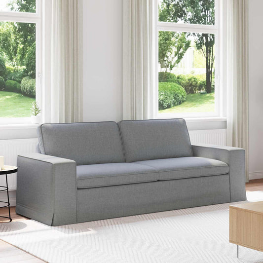 Divano Grigio chiaro 222 x 80 x 82 cm Tessuto | homemem39