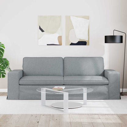 Divano Grigio chiaro 222 x 80 x 82 cm Tessuto | homemem39