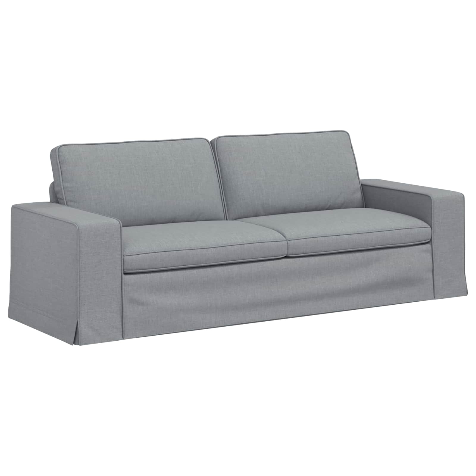Divano Grigio chiaro 222 x 80 x 82 cm Tessuto | homemem39