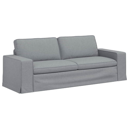 Divano Grigio chiaro 222 x 80 x 82 cm Tessuto | homemem39