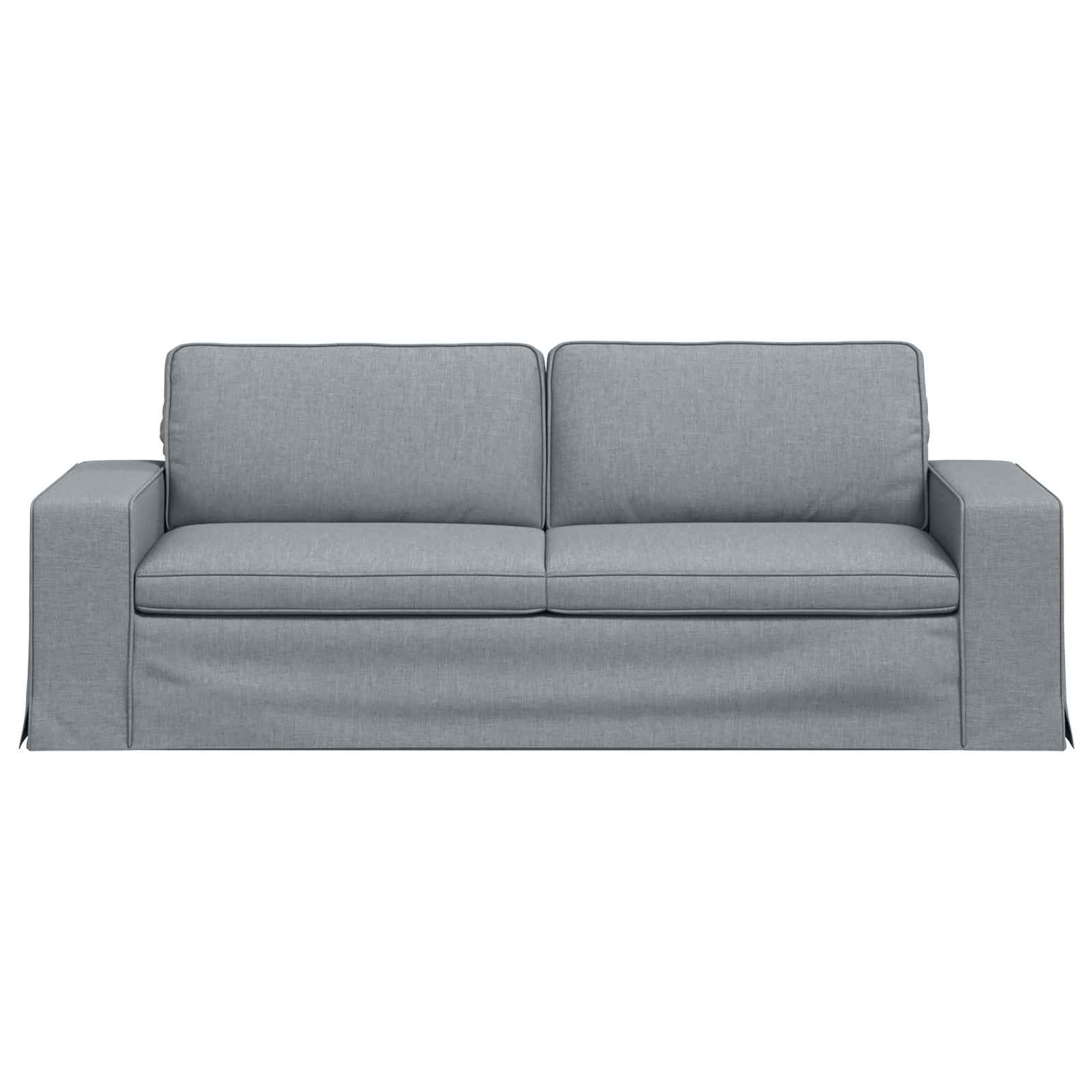 Divano Grigio chiaro 222 x 80 x 82 cm Tessuto | homemem39