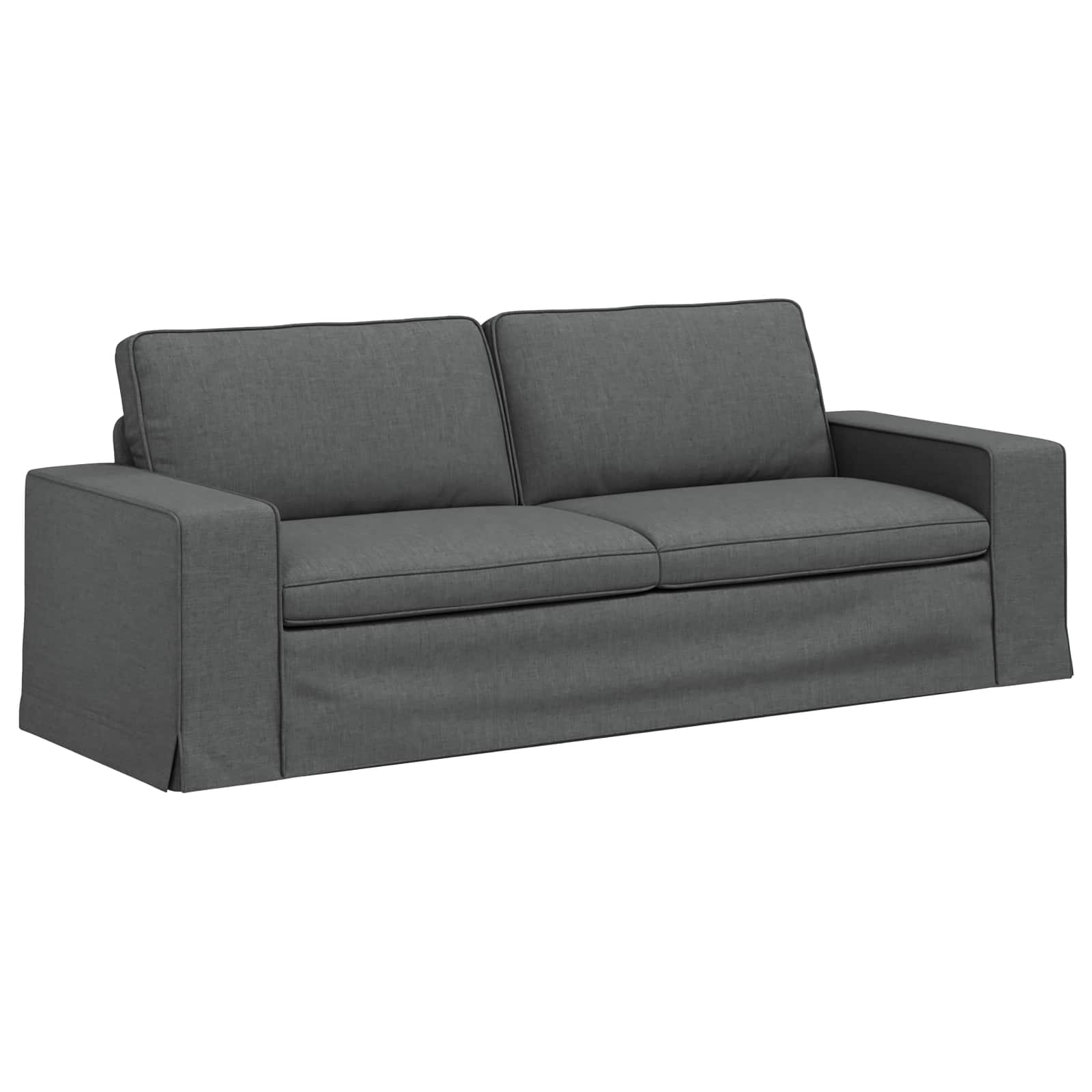 Divano Grigio scuro 222 x 80 x 82 cm Tessuto | homemem39