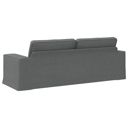 Divano Grigio scuro 222 x 80 x 82 cm Tessuto | homemem39