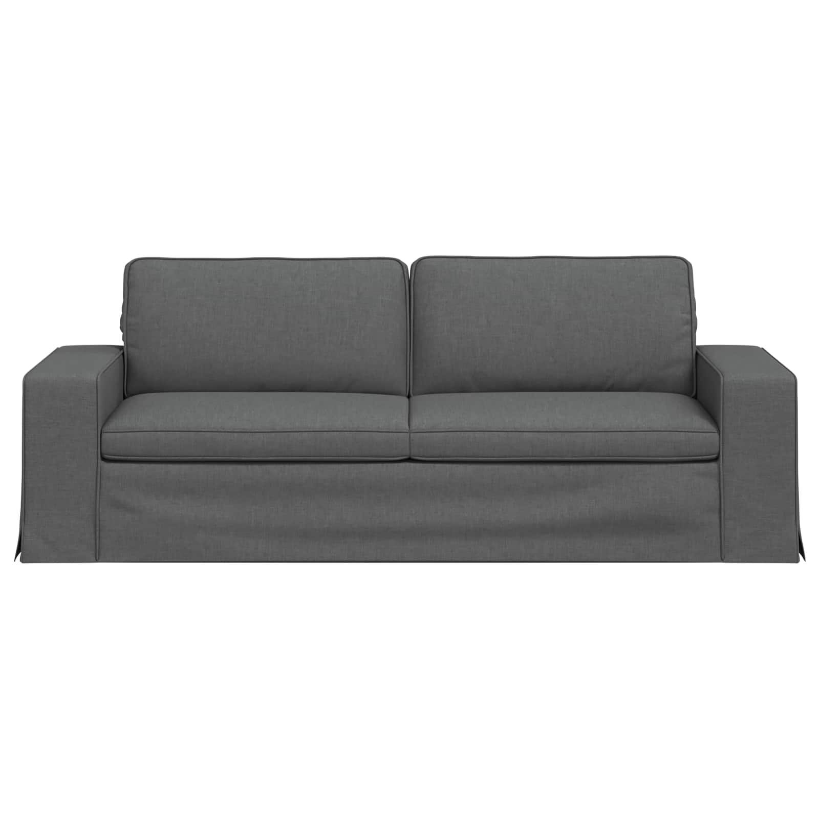 Divano Grigio scuro 222 x 80 x 82 cm Tessuto | homemem39