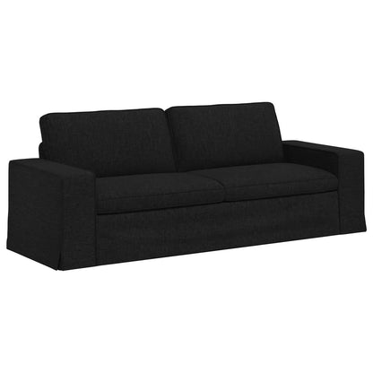 Divano Nero 222 x 80 x 82 cm Tessuto | homemem39