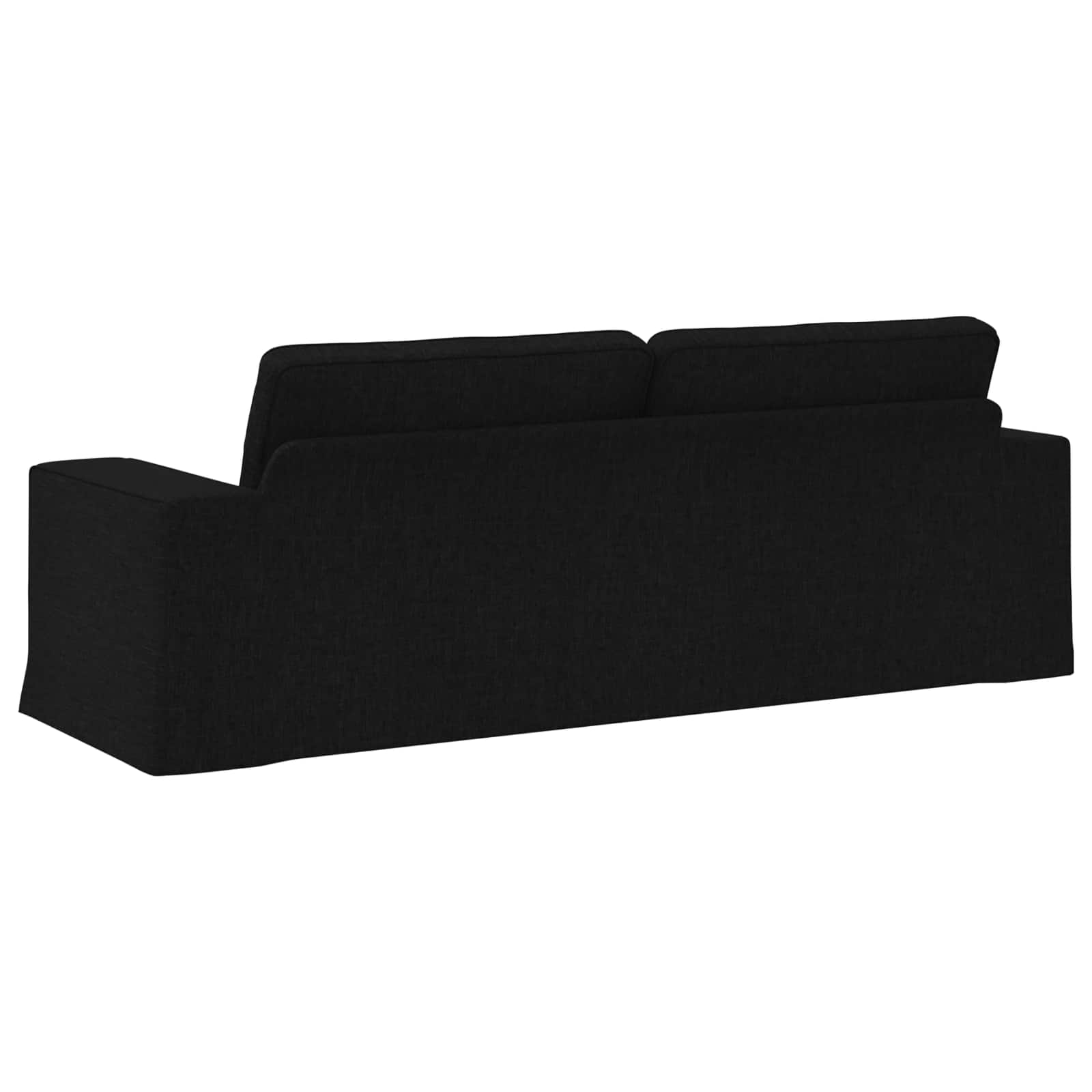 Divano Nero 222 x 80 x 82 cm Tessuto | homemem39