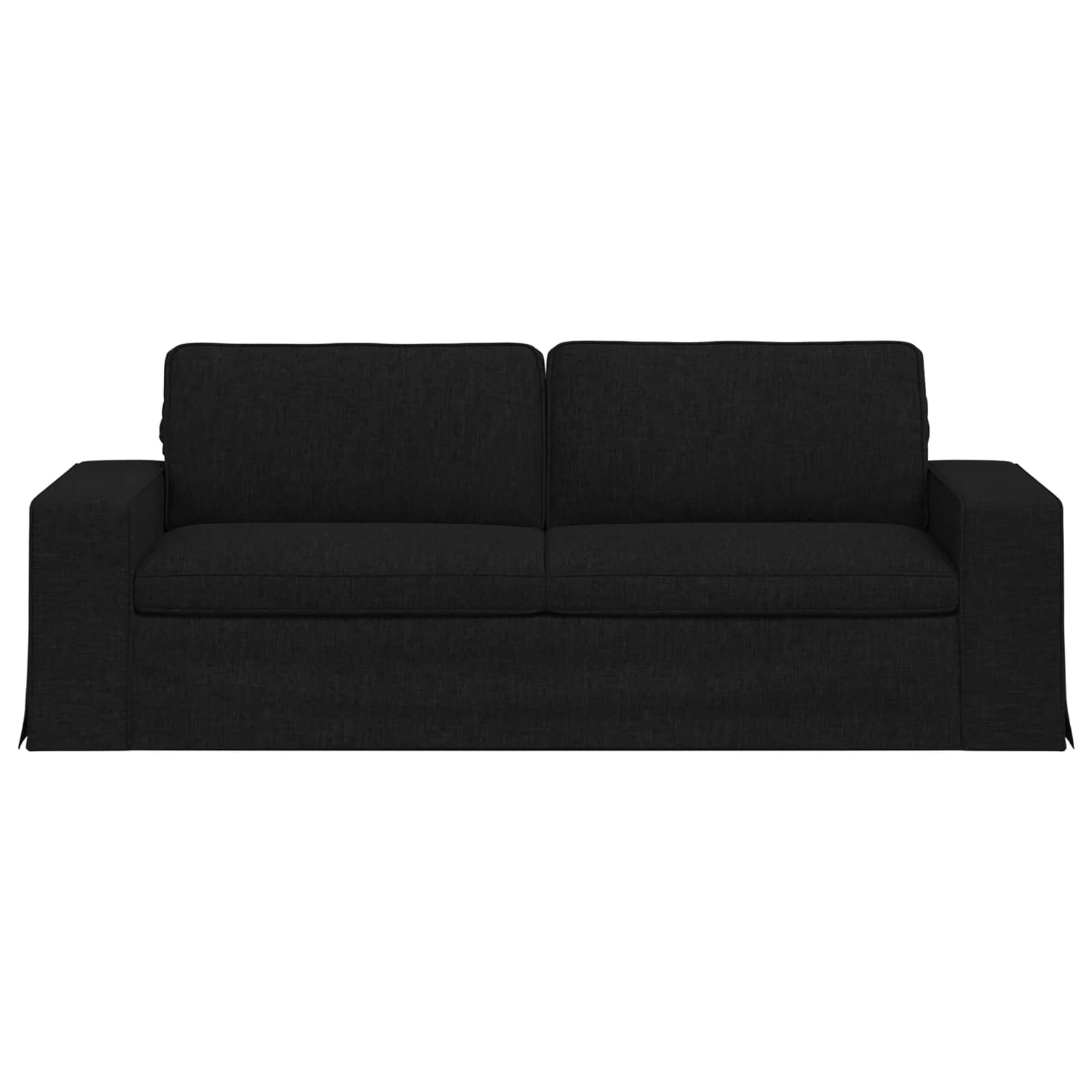 Divano Nero 222 x 80 x 82 cm Tessuto | homemem39