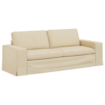 Divano Crema 222 x 80 x 82 cm Tessuto - homemem39