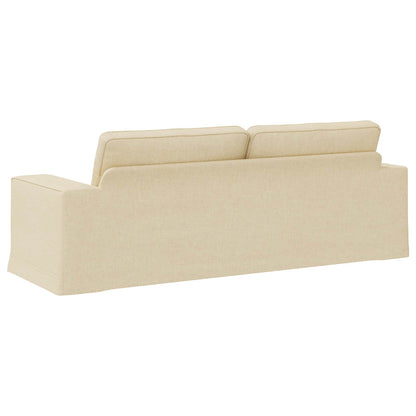 Divano Crema 222 x 80 x 82 cm Tessuto - homemem39