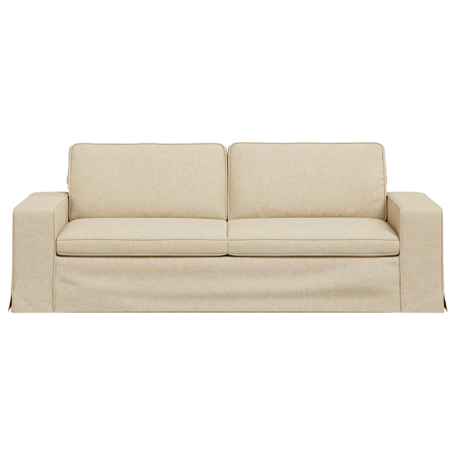 Divano Crema 222 x 80 x 82 cm Tessuto - homemem39