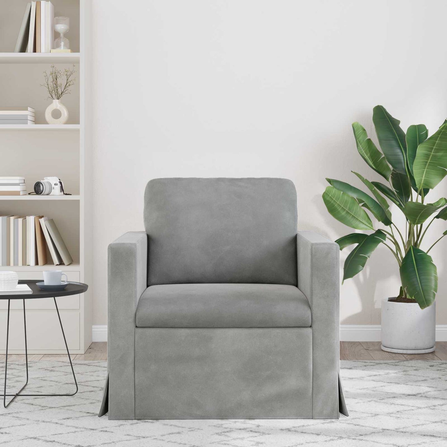 Divano Grigio chiaro 78 x 78 x 80 cm Velluto | homemem39