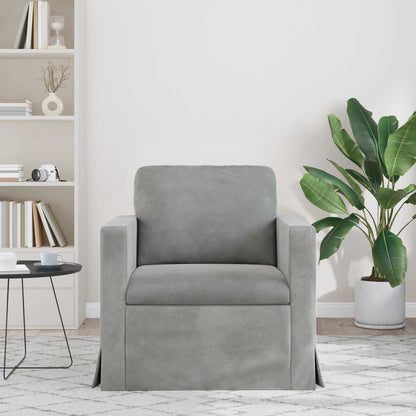 Divano Grigio chiaro 78 x 78 x 80 cm Velluto | homemem39