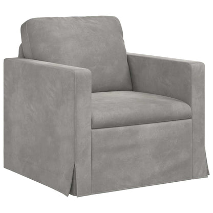Divano Grigio chiaro 78 x 78 x 80 cm Velluto | homemem39
