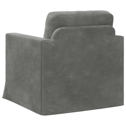 Divano Grigio scuro 78 x 78 x 80 cm Velluto | homemem39