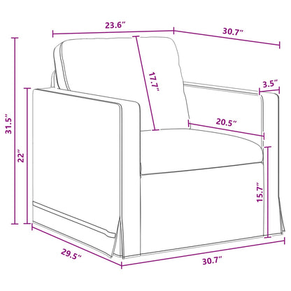 Divano Grigio scuro 78 x 78 x 80 cm Velluto