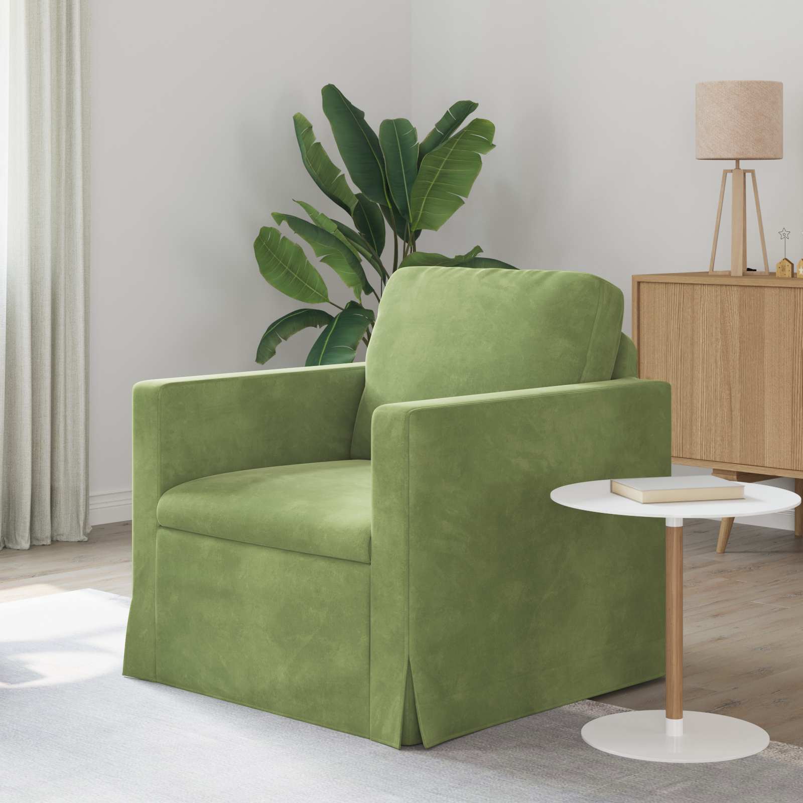 Divano Verde chiaro 78 x 78 x 80 cm Velluto | homemem39