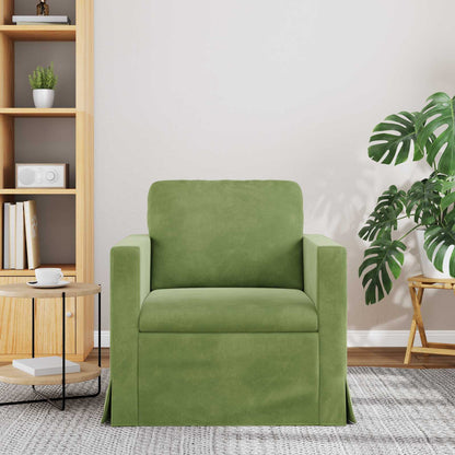 Divano Verde chiaro 78 x 78 x 80 cm Velluto | homemem39