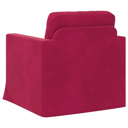 Divano Rosso Vino 78 x 78 x 80 cm Velluto | homemem39
