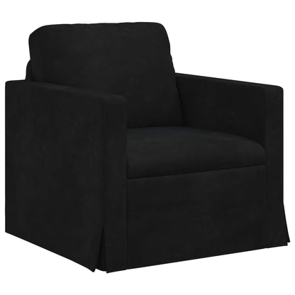 Divano Nero 78 x 78 x 80 cm Velluto